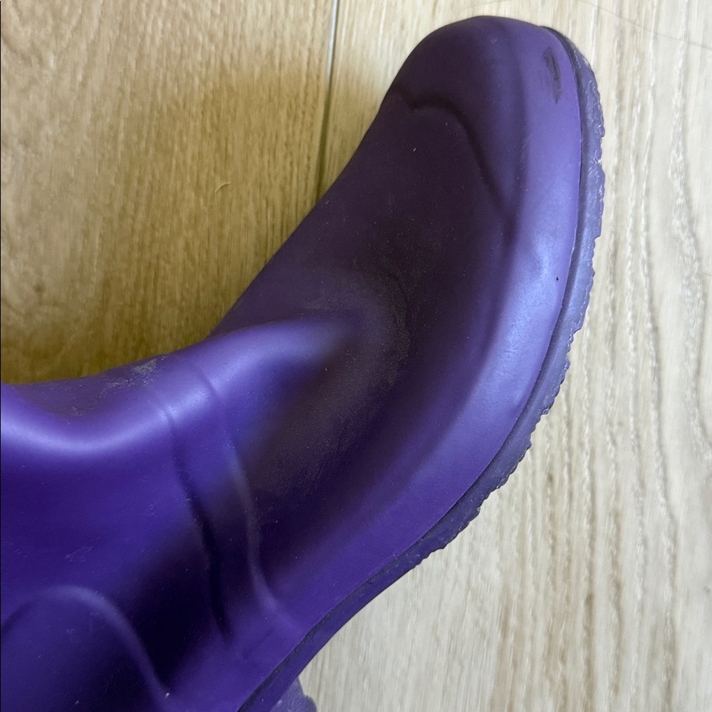 HUNTER Cavendish Blue Purple Tall Rain Boots Sz 9 - Picture 4 of 9